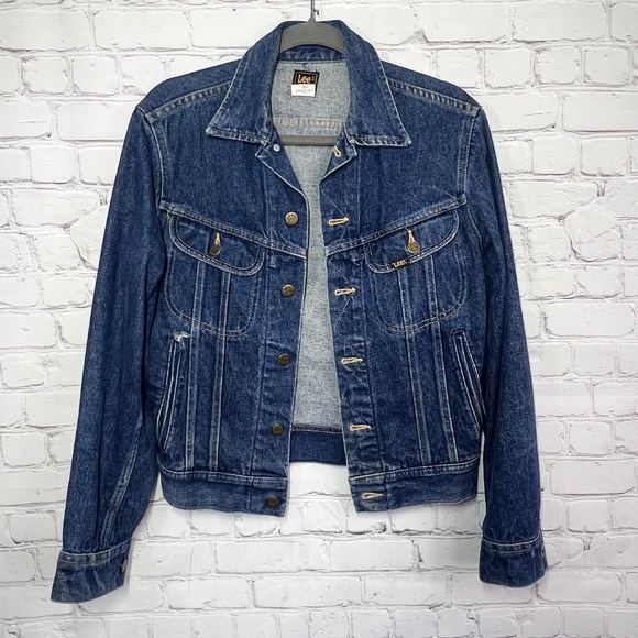 VINTAGE |•LEE•| Blue Denim Trucker Jean Jacket Size 36R - Picture 1 of 8